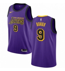 Mens Nike Los Angeles Lakers 9 Rajon Rondo Swingman Purple NBA Jersey City Edition Mens Nike Los Angeles Lakers 9 Rajon Rondo Swingman Purple NBA Jersey City Edition