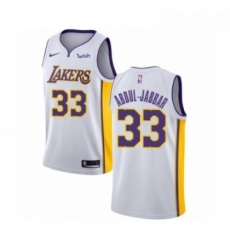 Womens Los Angeles Lakers 33 Kareem Abdul Jabbar Authentic White Basketball Jersey Association Edition Womens Los Angeles Lakers 33 Kareem Abdul Jabbar Authentic White Basketball Jersey Association Edition