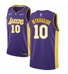 Womens Nike Los Angeles Lakers 10 Sviatoslav Mykhailiuk Swingman Purple NBA Jersey Statement Edition Womens Nike Los Angeles Lakers 10 Sviatoslav Mykhailiuk Swingman Purple NBA Jersey Statement Edition