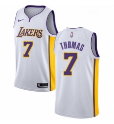 Womens Nike Los Angeles Lakers 7 Isaiah Thomas Authentic White NBA Jersey Association Edition Womens Nike Los Angeles Lakers 7 Isaiah Thomas Authentic White NBA Jersey Association Edition