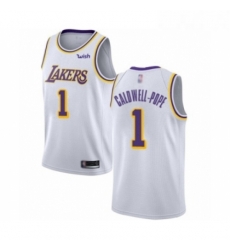 Youth Los Angeles Lakers 1 Kentavious Caldwell Pope Swingman White Basketball Jerseys Association Edition Youth Los Angeles Lakers 1 Kentavious Caldwell Pope Swingman White Basketball Jerseys Association Edition