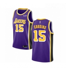 Youth Los Angeles Lakers 15 DeMarcus Cousins Swingman Purple Basketball Jersey Statement Edition Youth Los Angeles Lakers 15 DeMarcus Cousins Swingman Purple Basketball Jersey Statement Edition