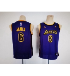 Youth Los Angeles Lakers 6 LeBron James Purple Stitched Basketball Jersey Youth Los Angeles Lakers 6 LeBron James Purple Stitched Basketball Jersey