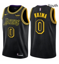 Youth Nike Los Angeles Lakers 0 Kyle Kuzma Swingman Black NBA Jersey City Edition Youth Nike Los Angeles Lakers 0 Kyle Kuzma Swingman Black NBA Jersey City Edition