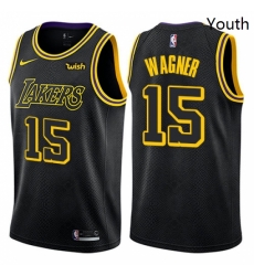Youth Nike Los Angeles Lakers 15 Moritz Wagner Swingman Black NBA Jersey City Edition Youth Nike Los Angeles Lakers 15 Moritz Wagner Swingman Black NBA Jersey City Edition