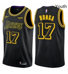 Youth Nike Los Angeles Lakers 17 Isaac Bonga Swingman Black NBA Jersey City Edition Youth Nike Los Angeles Lakers 17 Isaac Bonga Swingman Black NBA Jersey City Edition