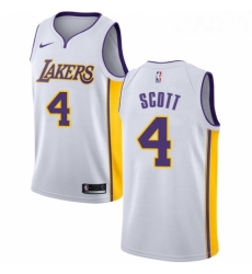Youth Nike Los Angeles Lakers 4 Byron Scott Authentic White NBA Jersey Association Edition Youth Nike Los Angeles Lakers 4 Byron Scott Authentic White NBA Jersey Association Edition