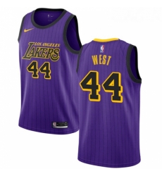 Youth Nike Los Angeles Lakers 44 Jerry West Swingman Purple NBA Jersey City Edition Youth Nike Los Angeles Lakers 44 Jerry West Swingman Purple NBA Jersey City Edition