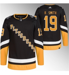Men Pittsburgh Penguins 19 Reilly Smith Black Stitched Jerseys Men Pittsburgh Penguins 19 Reilly Smith Black Stitched Jerseys