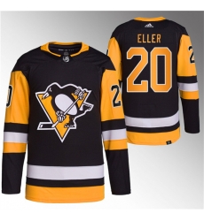Men Pittsburgh Penguins 20 Lars Eller Black Stitched Jersey Men Pittsburgh Penguins 20 Lars Eller Black Stitched Jersey