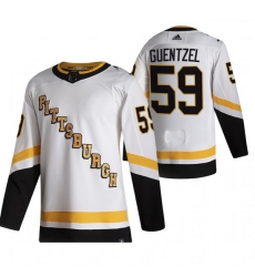 Men Pittsburgh Penguins 59 Jake Guentzel White Adidas 2020 21 Reverse Retro Alternate NHL Jersey Men Pittsburgh Penguins 59 Jake Guentzel White Adidas 2020 21 Reverse Retro Alternate NHL Jersey