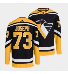 Men Pittsburgh Penguins 73 Pierre Olivier Joseph Black 2022 Reverse Retro Stitched Jersey Men Pittsburgh Penguins 73 Pierre Olivier Joseph Black 2022 Reverse Retro Stitched Jersey