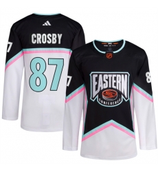 Men Pittsburgh Penguins 87 Sidney Crosby White Black 2023 All Star Stitched Jersey Men Pittsburgh Penguins 87 Sidney Crosby White Black 2023 All Star Stitched Jersey