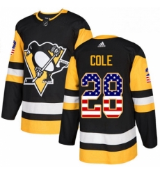 Mens Adidas Pittsburgh Penguins 28 Ian Cole Authentic Black USA Flag Fashion NHL Jersey Mens Adidas Pittsburgh Penguins 28 Ian Cole Authentic Black USA Flag Fashion NHL Jersey