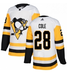 Mens Adidas Pittsburgh Penguins 28 Ian Cole Authentic White Away NHL Jersey Mens Adidas Pittsburgh Penguins 28 Ian Cole Authentic White Away NHL Jersey