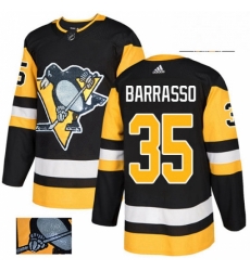 Mens Adidas Pittsburgh Penguins 35 Tom Barrasso Authentic Black Fashion Gold NHL Jersey Mens Adidas Pittsburgh Penguins 35 Tom Barrasso Authentic Black Fashion Gold NHL Jersey