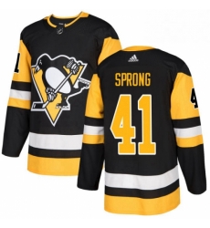 Mens Adidas Pittsburgh Penguins 41 Daniel Sprong Premier Black Home NHL Jersey Mens Adidas Pittsburgh Penguins 41 Daniel Sprong Premier Black Home NHL Jersey