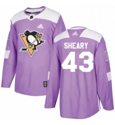 Mens Adidas Pittsburgh Penguins 43 Conor Sheary Authentic Purple Fights Cancer Practice NHL Jersey Mens Adidas Pittsburgh Penguins 43 Conor Sheary Authentic Purple Fights Cancer Practice NHL Jersey
