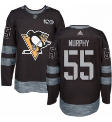Mens Adidas Pittsburgh Penguins 55 Larry Murphy Authentic Black 1917 2017 100th Anniversary NHL Jersey Mens Adidas Pittsburgh Penguins 55 Larry Murphy Authentic Black 1917 2017 100th Anniversary NHL Jersey