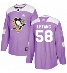 Mens Adidas Pittsburgh Penguins 58 Kris Letang Authentic Purple Fights Cancer Practice NHL Jersey Mens Adidas Pittsburgh Penguins 58 Kris Letang Authentic Purple Fights Cancer Practice NHL Jersey
