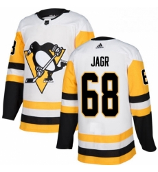 Mens Adidas Pittsburgh Penguins 68 Jaromir Jagr Authentic White Away NHL Jersey Mens Adidas Pittsburgh Penguins 68 Jaromir Jagr Authentic White Away NHL Jersey