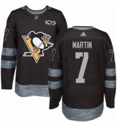 Mens Adidas Pittsburgh Penguins 7 Paul Martin Authentic Black 1917 2017 100th Anniversary NHL Jersey Mens Adidas Pittsburgh Penguins 7 Paul Martin Authentic Black 1917 2017 100th Anniversary NHL Jersey