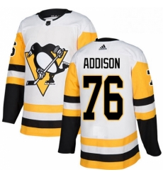 Mens Adidas Pittsburgh Penguins 76 Calen Addison Authentic White Away NHL Jersey Mens Adidas Pittsburgh Penguins 76 Calen Addison Authentic White Away NHL Jersey