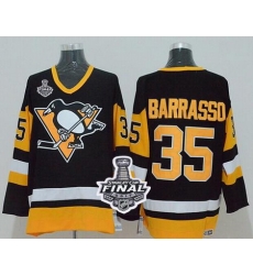 Mitchell 26Ness Penguins #35 Tom Barrasso Black 2017 Stanley Cup Final Patch Stitched NHL Jersey Mitchell 26Ness Penguins #35 Tom Barrasso Black 2017 Stanley Cup Final Patch Stitched NHL Jersey