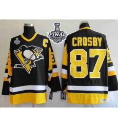 Mitchell 26Ness Penguins #87 Sidney Crosby Black 2017 Stanley Cup Final Patch Stitched NHL Jersey Mitchell 26Ness Penguins #87 Sidney Crosby Black 2017 Stanley Cup Final Patch Stitched NHL Jersey