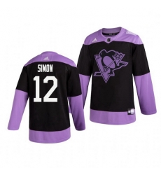 Penguins 12 Dominik Simon Black Purple Hockey Fights Cancer Adidas Jersey Penguins 12 Dominik Simon Black Purple Hockey Fights Cancer Adidas Jersey