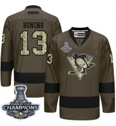 Penguins #13 Nick Bonino Green Salute to Service 2017 Stanley Cup Finals Champions Stitched NHL Jersey Penguins #13 Nick Bonino Green Salute to Service 2017 Stanley Cup Finals Champions Stitched NHL Jersey
