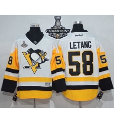 Penguins #58 Kris Letang White New Away 2017 Stanley Cup Finals Champions Stitched NHL Jersey Penguins #58 Kris Letang White New Away 2017 Stanley Cup Finals Champions Stitched NHL Jersey