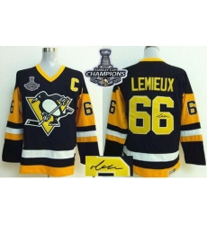 Penguins #66 Mario Lemieux Black CCM Throwback Autographed 2017 Stanley Cup Finals Champions Stitched NHL Jersey Penguins #66 Mario Lemieux Black CCM Throwback Autographed 2017 Stanley Cup Finals Champions Stitched NHL Jersey