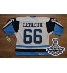 Penguins #66 Mario Lemieux White Blue CCM Throwback 2017 Stanley Cup Finals Champions Stitched NHL Jersey Penguins #66 Mario Lemieux White Blue CCM Throwback 2017 Stanley Cup Finals Champions Stitched NHL Jersey