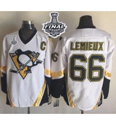 Penguins #66 Mario Lemieux White CCM Throwback 2017 Stanley Cup Final Patch Stitched NHL Jersey Penguins #66 Mario Lemieux White CCM Throwback 2017 Stanley Cup Final Patch Stitched NHL Jersey