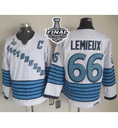 Penguins #66 Mario Lemieux White Light Blue CCM Throwback 2017 Stanley Cup Final Patch Stitched NHL Jersey Penguins #66 Mario Lemieux White Light Blue CCM Throwback 2017 Stanley Cup Final Patch Stitched NHL Jersey