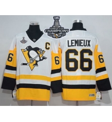 Penguins #66 Mario Lemieux White New Away 2017 Stanley Cup Finals Champions Stitched NHL Jersey Penguins #66 Mario Lemieux White New Away 2017 Stanley Cup Finals Champions Stitched NHL Jersey