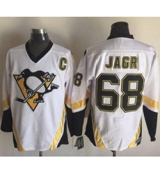 Penguins #68 Jaromir Jagr White CCM Throwback Stitched NHL Jersey Penguins #68 Jaromir Jagr White CCM Throwback Stitched NHL Jersey