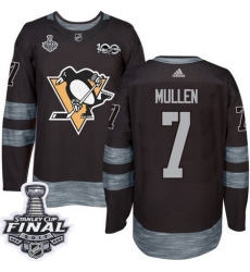 Penguins #7 Joe Mullen Black 1917 2017 100th Anniversary Stanley Cup Final Patch Stitched NHL Jersey Penguins #7 Joe Mullen Black 1917 2017 100th Anniversary Stanley Cup Final Patch Stitched NHL Jersey