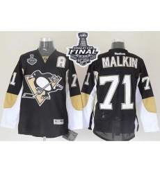 Penguins #71 Evgeni Malkin Black 2017 Stanley Cup Final Patch Stitched NHL Jersey Penguins #71 Evgeni Malkin Black 2017 Stanley Cup Final Patch Stitched NHL Jersey