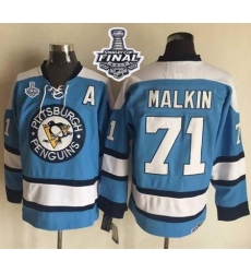 Penguins #71 Evgeni Malkin Blue Alternate CCM Throwback 2017 Stanley Cup Final Patch Stitched NHL Jersey Penguins #71 Evgeni Malkin Blue Alternate CCM Throwback 2017 Stanley Cup Final Patch Stitched NHL Jersey