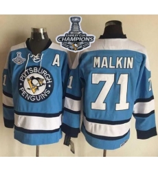 Penguins #71 Evgeni Malkin Blue Alternate CCM Throwback 2017 Stanley Cup Finals Champions Stitched NHL Jersey Penguins #71 Evgeni Malkin Blue Alternate CCM Throwback 2017 Stanley Cup Finals Champions Stitched NHL Jersey