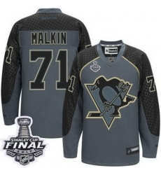 Penguins #71 Evgeni Malkin Charcoal Cross Check Fashion 2017 Stanley Cup Final Patch Stitched NHL Jersey Penguins #71 Evgeni Malkin Charcoal Cross Check Fashion 2017 Stanley Cup Final Patch Stitched NHL Jersey