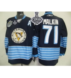Penguins #71 Evgeni Malkin Dark BLue 2011 Winter Classic Vintage 2017 Stanley Cup Final Patch Stitched NHL Jersey Penguins #71 Evgeni Malkin Dark BLue 2011 Winter Classic Vintage 2017 Stanley Cup Final Patch Stitched NHL Jersey