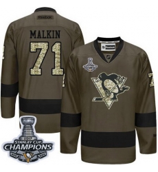 Penguins #71 Evgeni Malkin Green Salute to Service 2017 Stanley Cup Finals Champions Stitched NHL Jersey Penguins #71 Evgeni Malkin Green Salute to Service 2017 Stanley Cup Finals Champions Stitched NHL Jersey