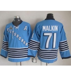Penguins #71 Evgeni Malkin Light Blue CCM Throwback 2017 Stanley Cup Finals Champions Stitched NHL Jersey Penguins #71 Evgeni Malkin Light Blue CCM Throwback 2017 Stanley Cup Finals Champions Stitched NHL Jersey