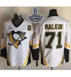 Penguins #71 Evgeni Malkin White CCM Throwback 2017 Stanley Cup Finals Champions Stitched NHL Jersey Penguins #71 Evgeni Malkin White CCM Throwback 2017 Stanley Cup Finals Champions Stitched NHL Jersey
