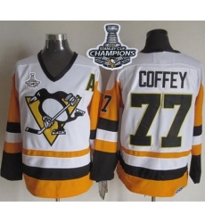 Penguins #77 Paul Coffey White Black CCM Throwback 2017 Stanley Cup Finals Champions Stitched NHL Jersey Penguins #77 Paul Coffey White Black CCM Throwback 2017 Stanley Cup Finals Champions Stitched NHL Jersey