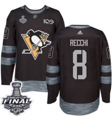 Penguins #8 Mark Recchi Black 1917 2017 100th Anniversary Stanley Cup Final Patch Stitched NHL Jersey Penguins #8 Mark Recchi Black 1917 2017 100th Anniversary Stanley Cup Final Patch Stitched NHL Jersey