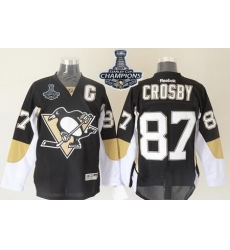 Penguins #87 Sidney Crosby Black 2017 Stanley Cup Finals Champions Stitched NHL Jersey Penguins #87 Sidney Crosby Black 2017 Stanley Cup Finals Champions Stitched NHL Jersey